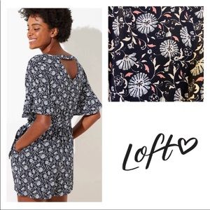 Loft Daisy Bar back Romper